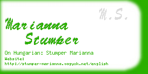 marianna stumper business card